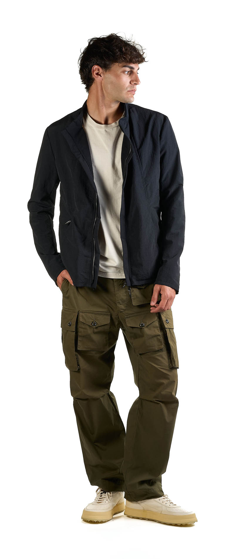 DANIELE BASTA LEATHER AND SILVER JACKET